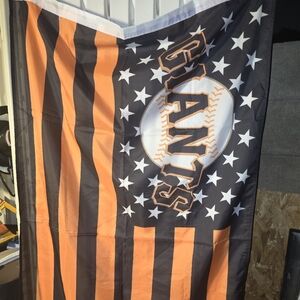 Giants Themed Flag with Stars and Stripes